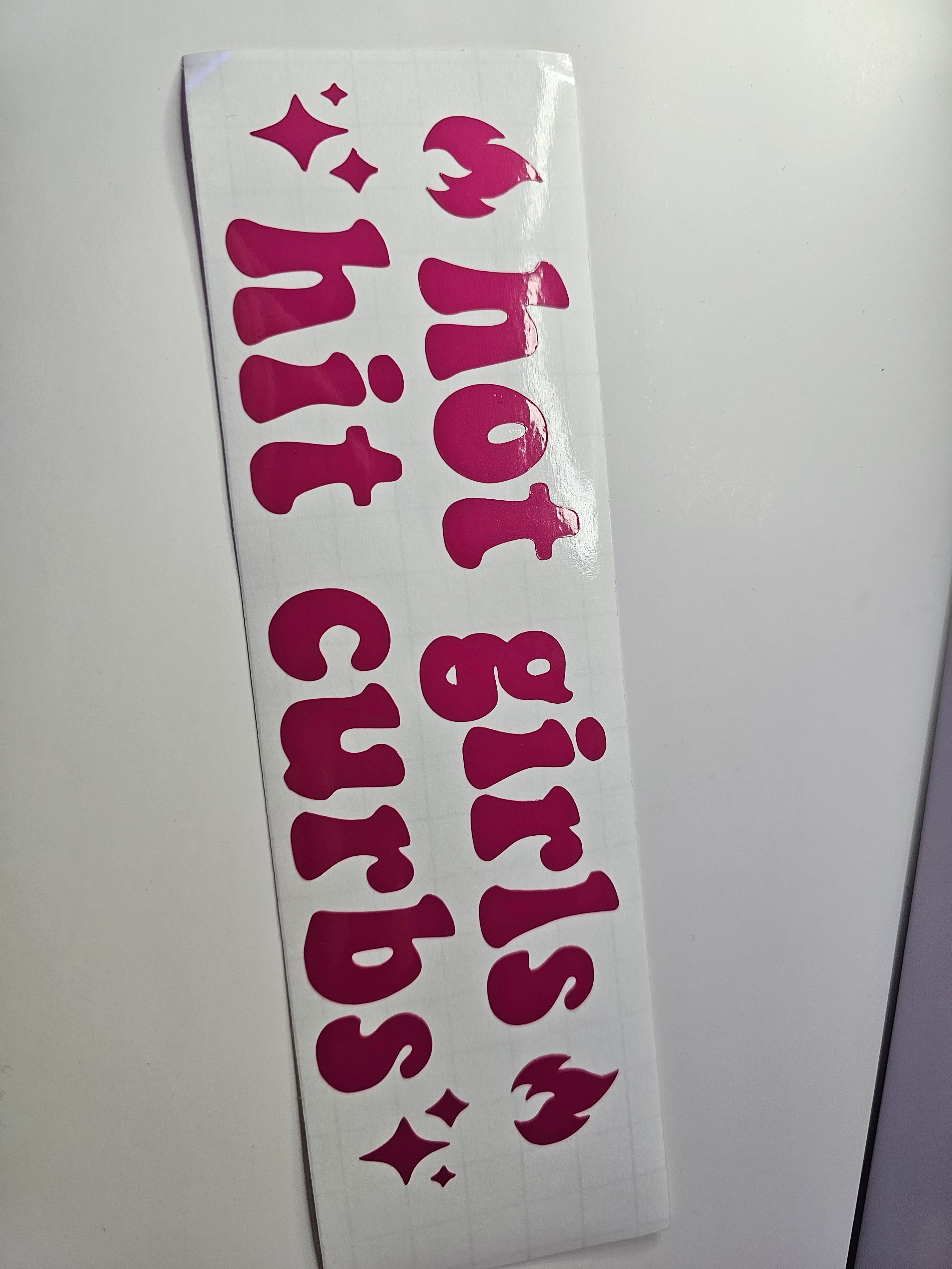 Hot girls hit curbs - car sticker