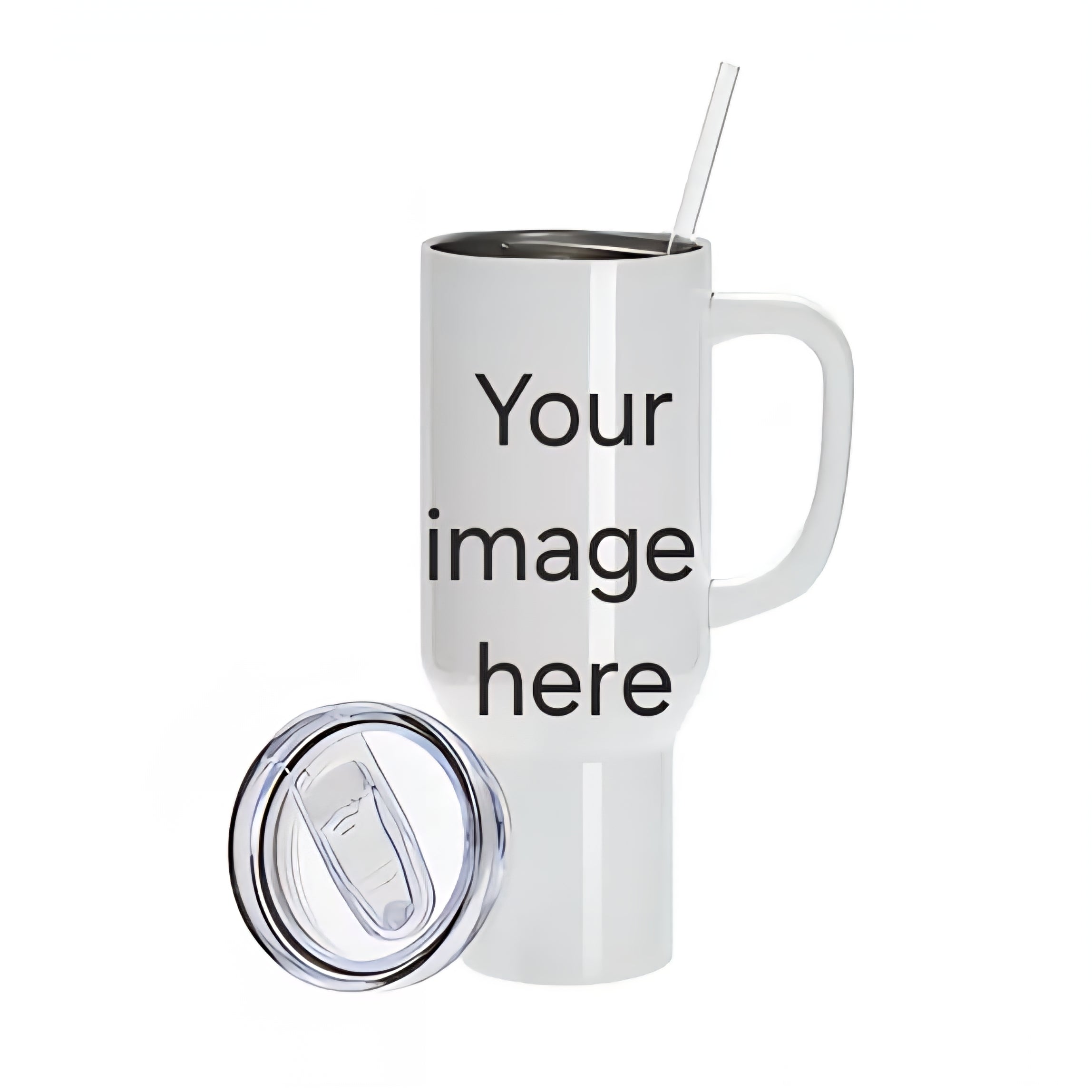 Custom 40oz Tumbler with Lid & Straw