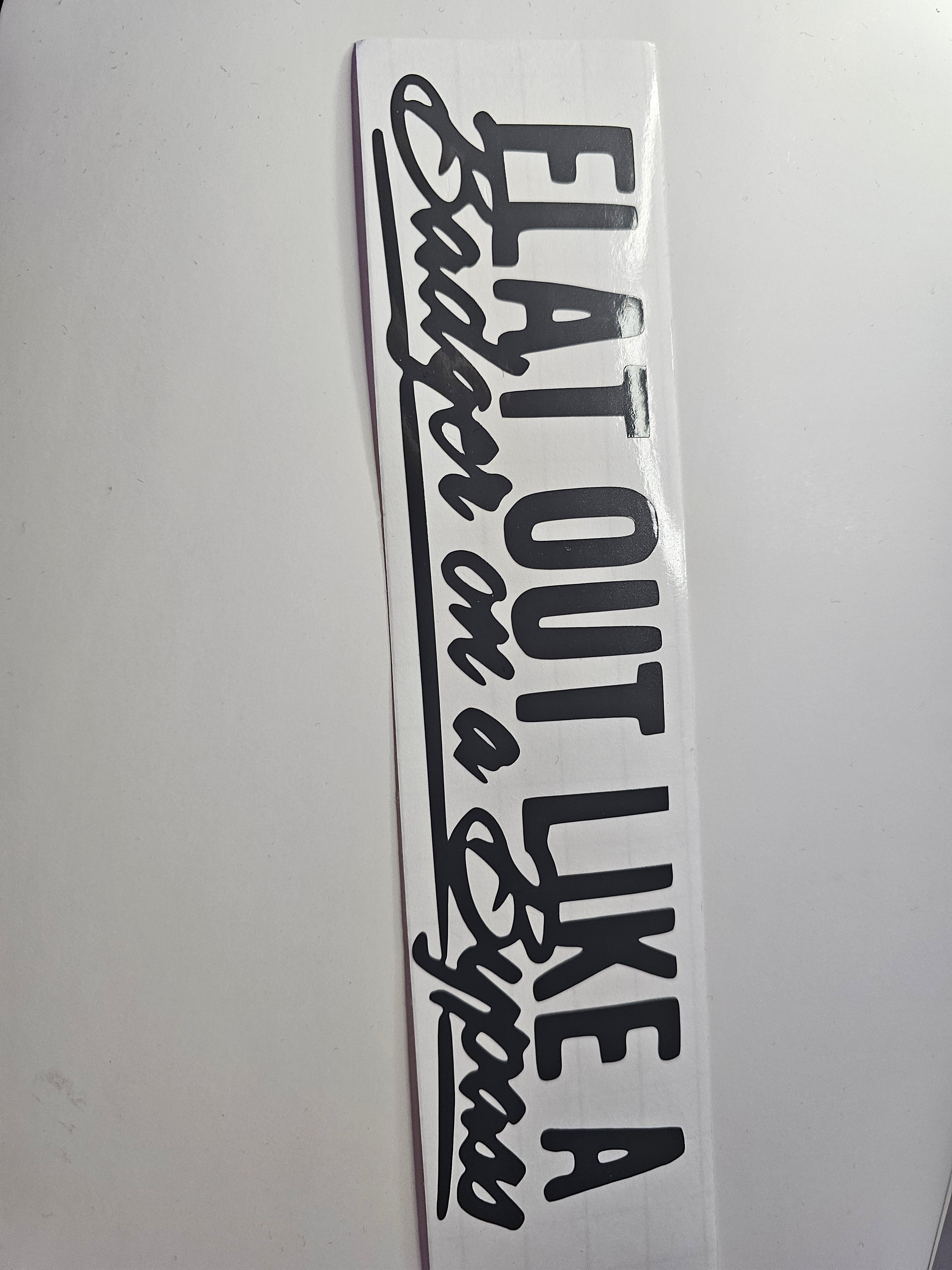 Flat out like a badger on a bypass - car sticker